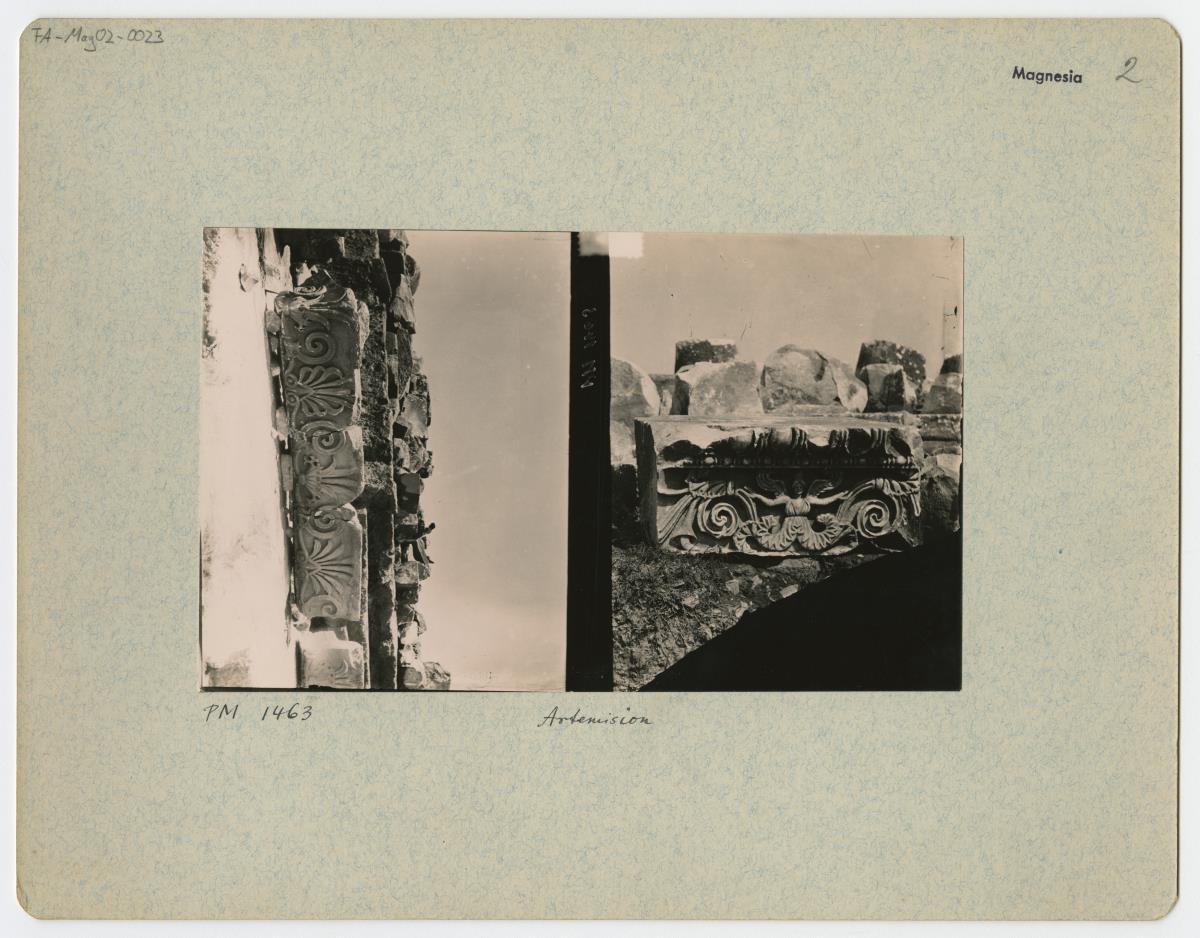 Magnesia am Mäander, Artemision, Giebelsima und Wandfries
