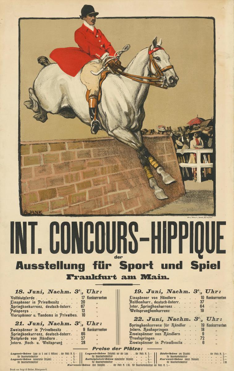 Internationaler Concours Hippique der Ausstellung für Sport und Spiel. Frankfurt am Main