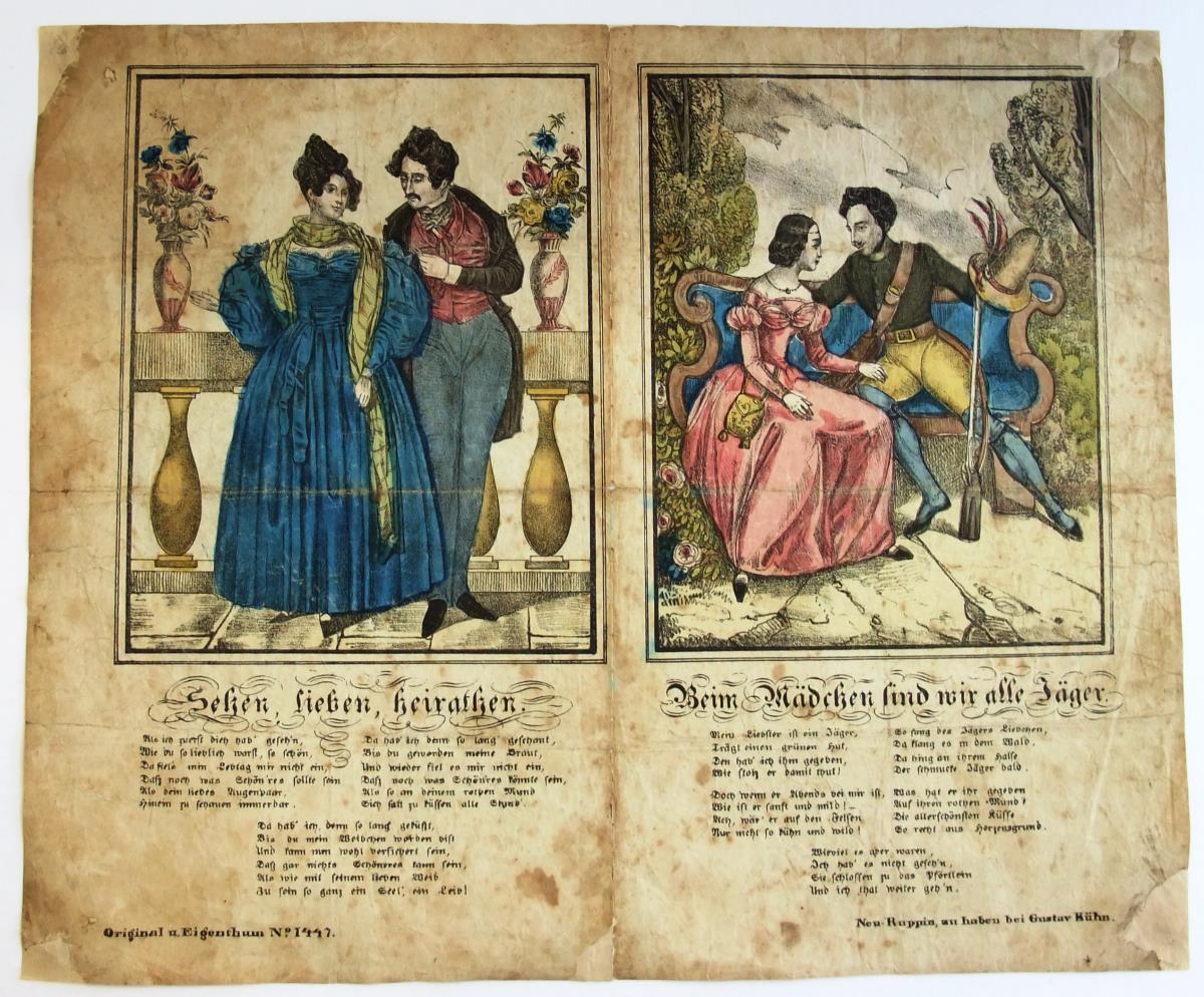 Sehen, lieben, heirathen – Beim Mädchen sind wir alle Jäger.