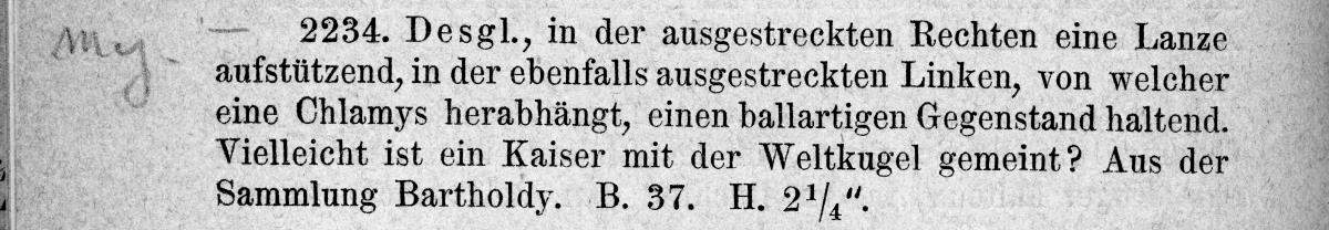 Jüngling mit Lanze und Kugel: römischer Kaiser?