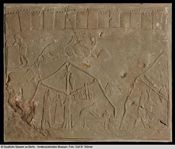 Relief mit Darstellung eines assyrischen Heerlagers