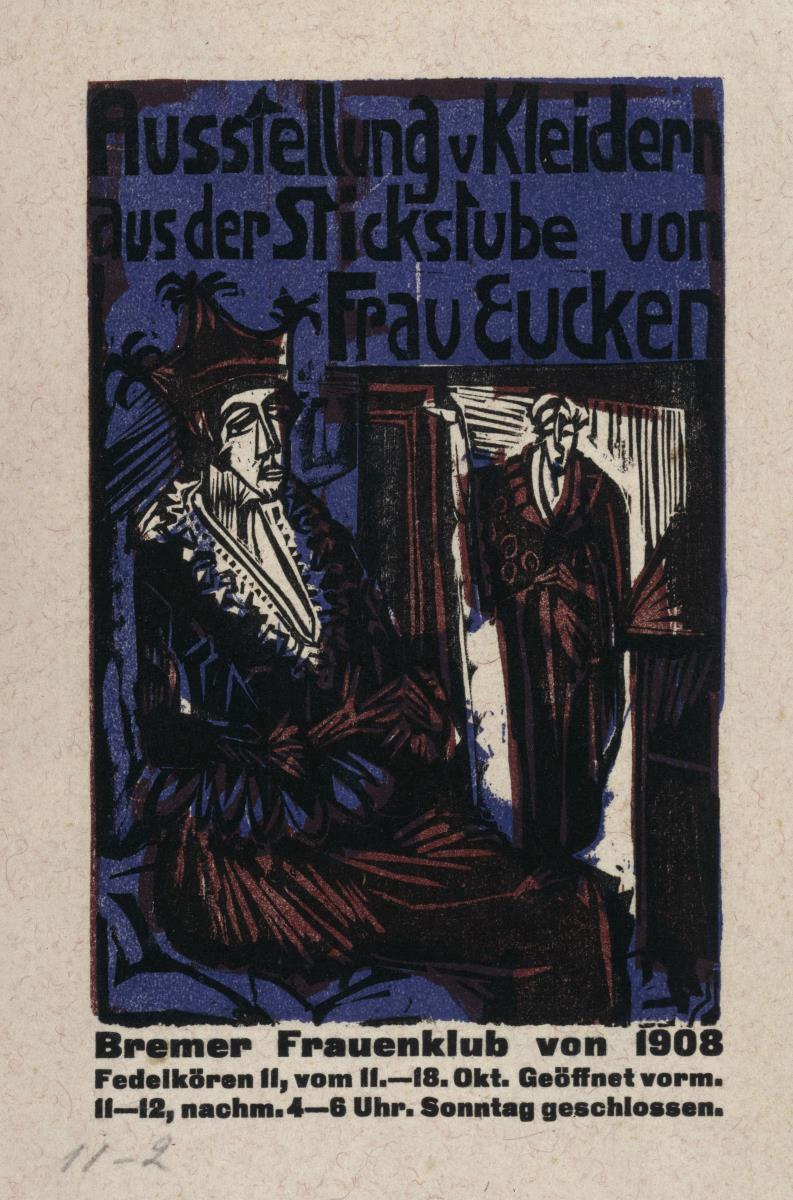 Titelholzschnitt. aus: Katalog der Ausstellung von Kleidern aus der Stickstube von Frau Eucken in Bremen