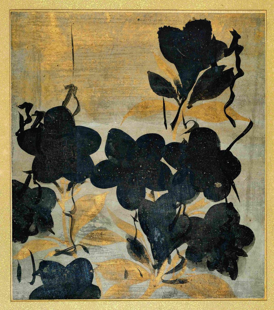 Album mit Waka-Gedichten auf Bildern von Blumen und Gräsern der Vier Jahreszeiten