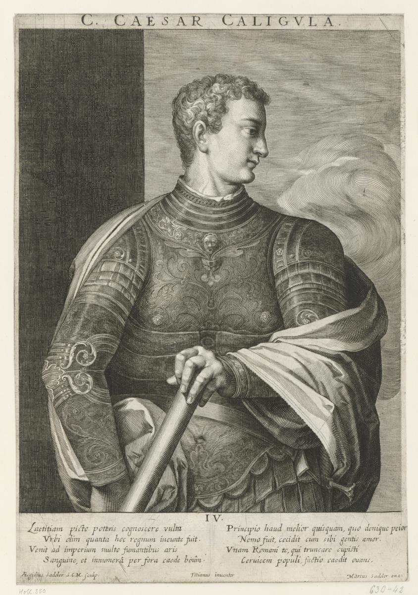 C. Caesar Caligula. Blatt IV aus der Serie: Römische Kaiser