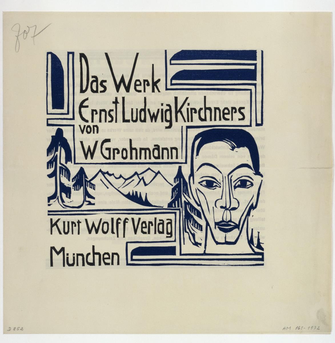 Titelblatt. Prospekt zu Will Grohmann. Das Werk Ernst Ludwig Kirchners, München 1926