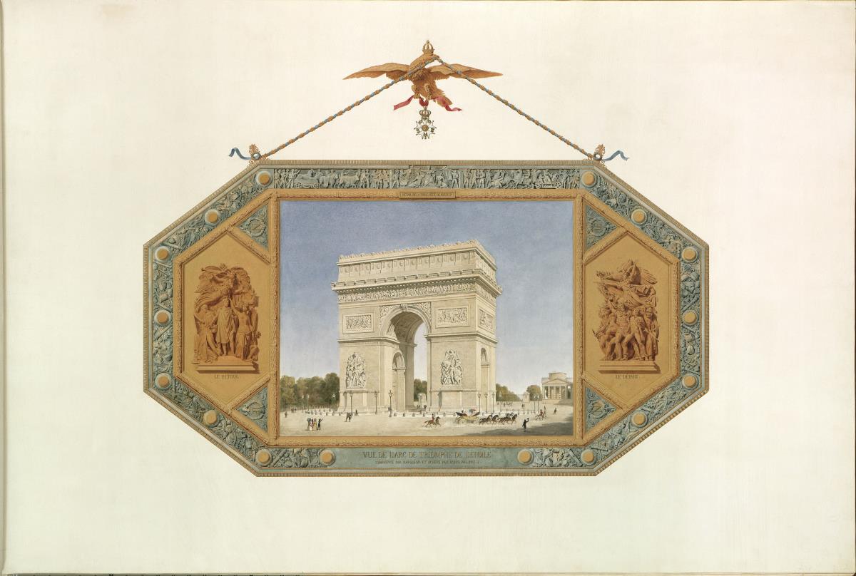 Paris - Blick auf den Arc de Triomphe de l'Etoile