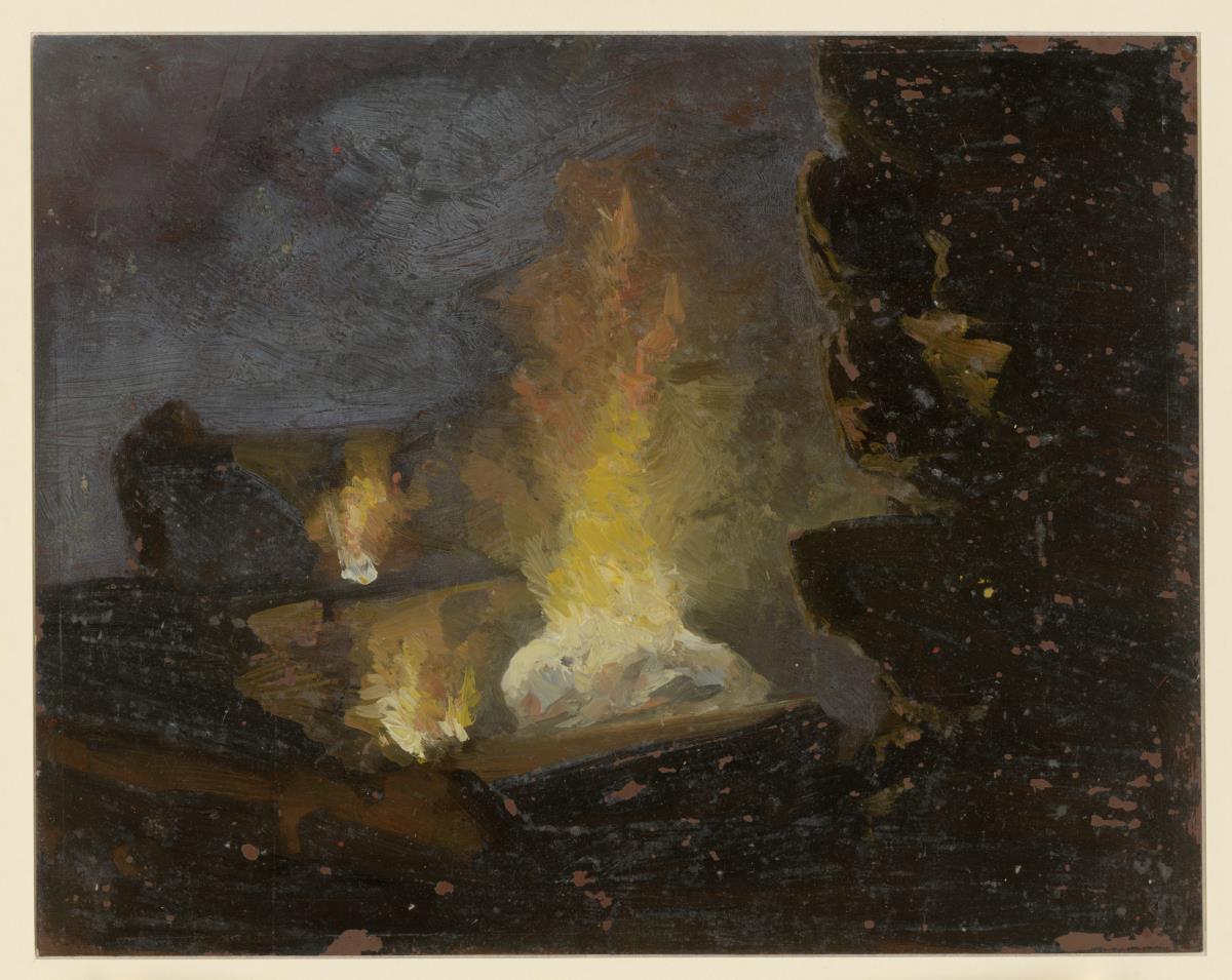 Feuerstelle bei Nacht
