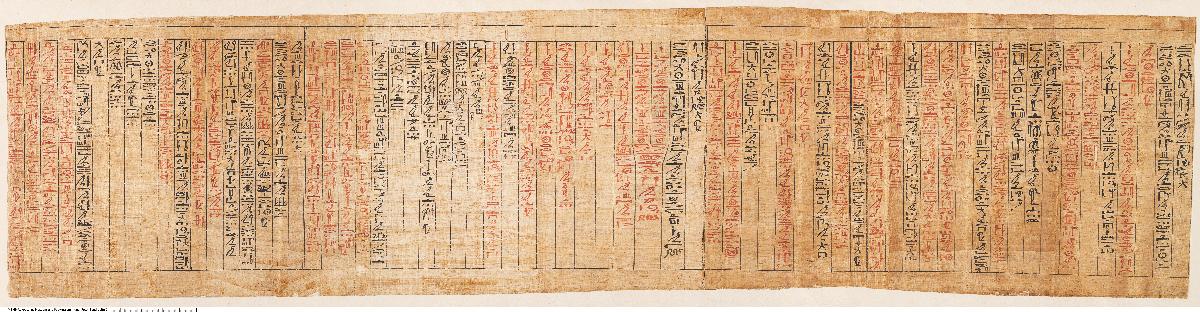 Hieroglyphischer Papyrus mit Auszügen aus Amduat und Totenbuch für den Priester Hor-em-chemmis