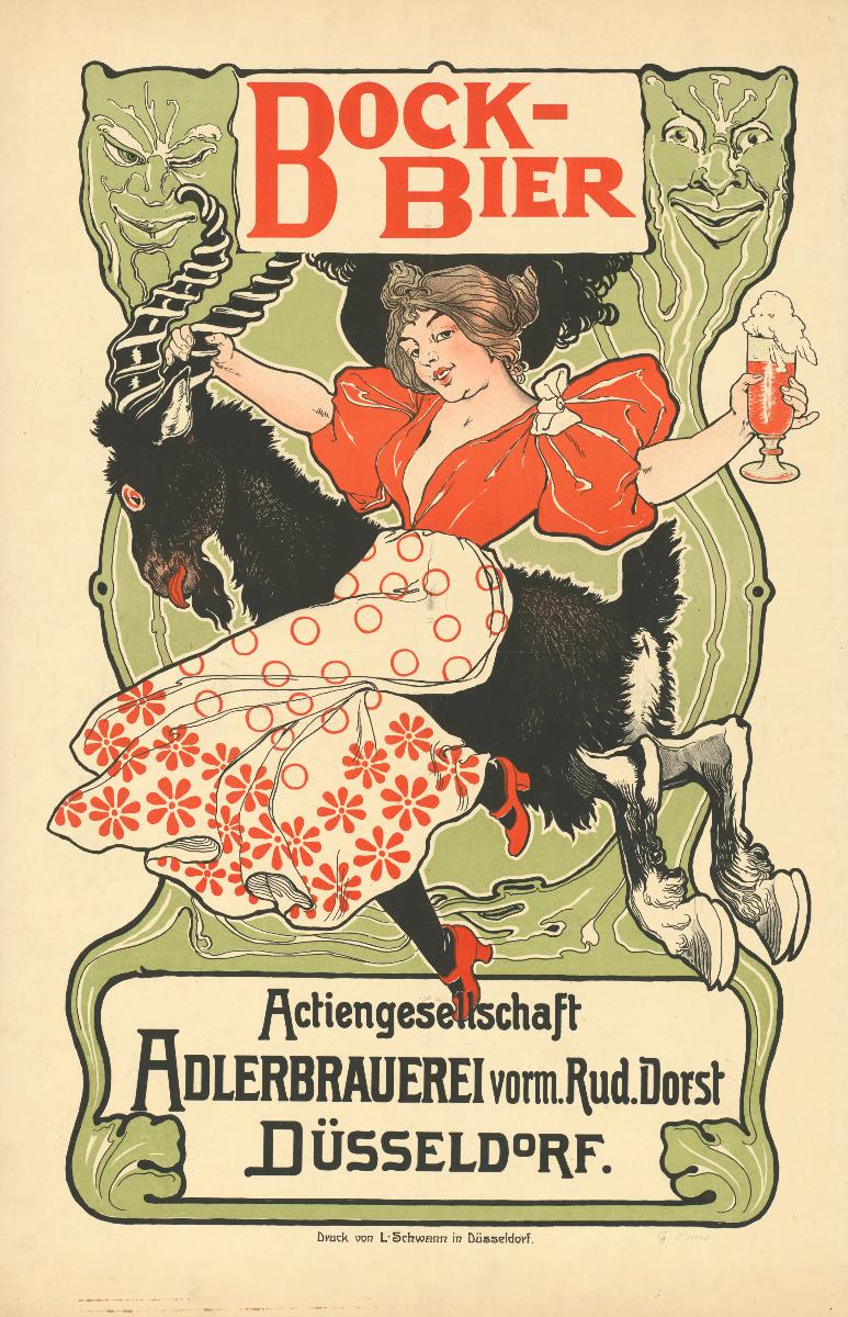 Bock-Bier. Adlerbrauerei Düsseldorf