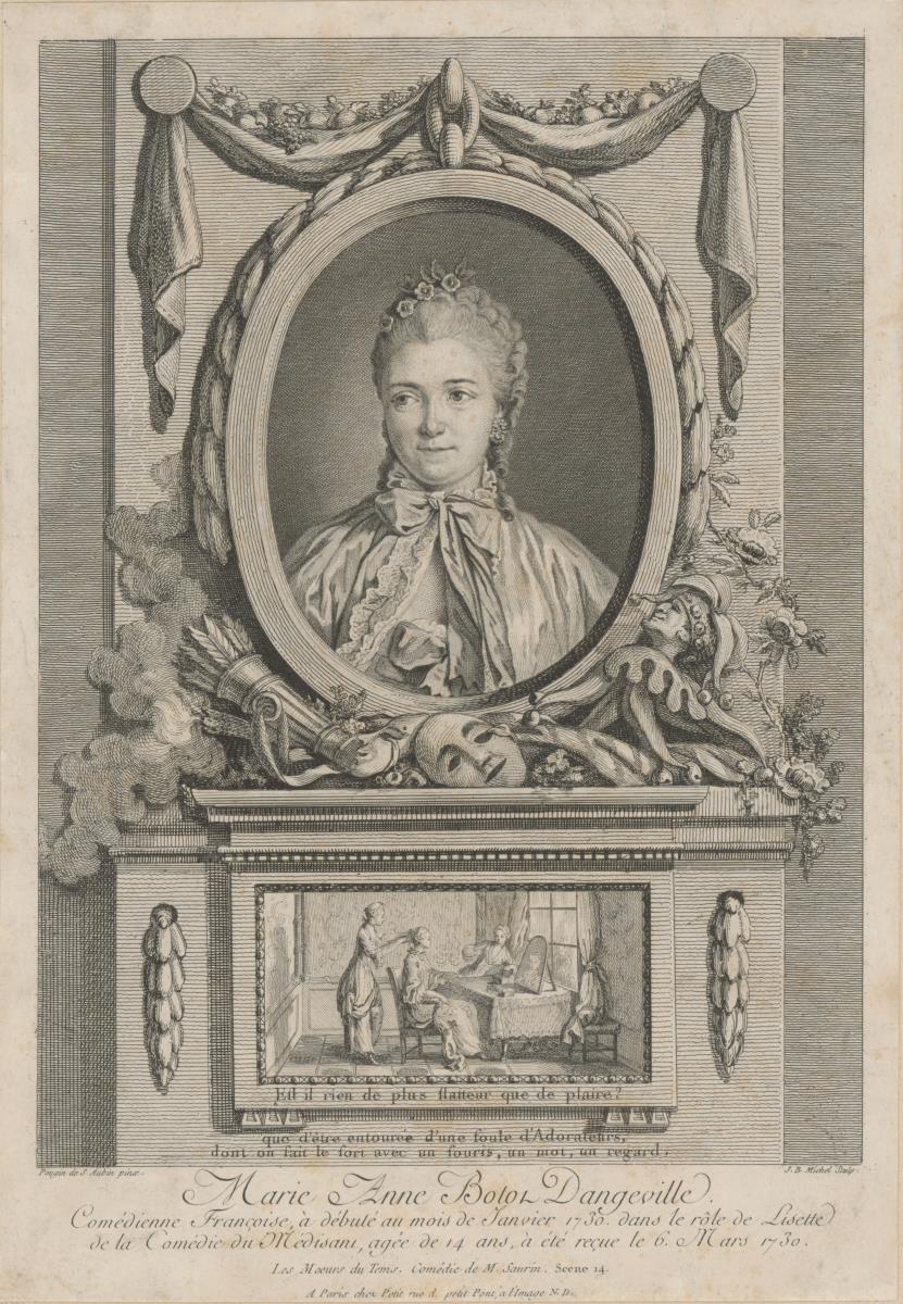 Porträt der Schauspielerin Marie-Anne Botot Dangeville