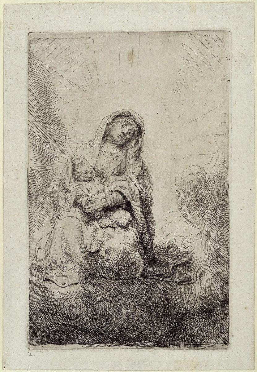 Muttergottes in den Wolken