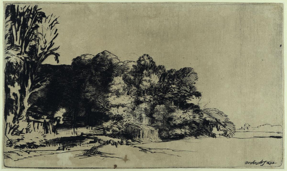 Die Landschaft mit der Baumgruppe