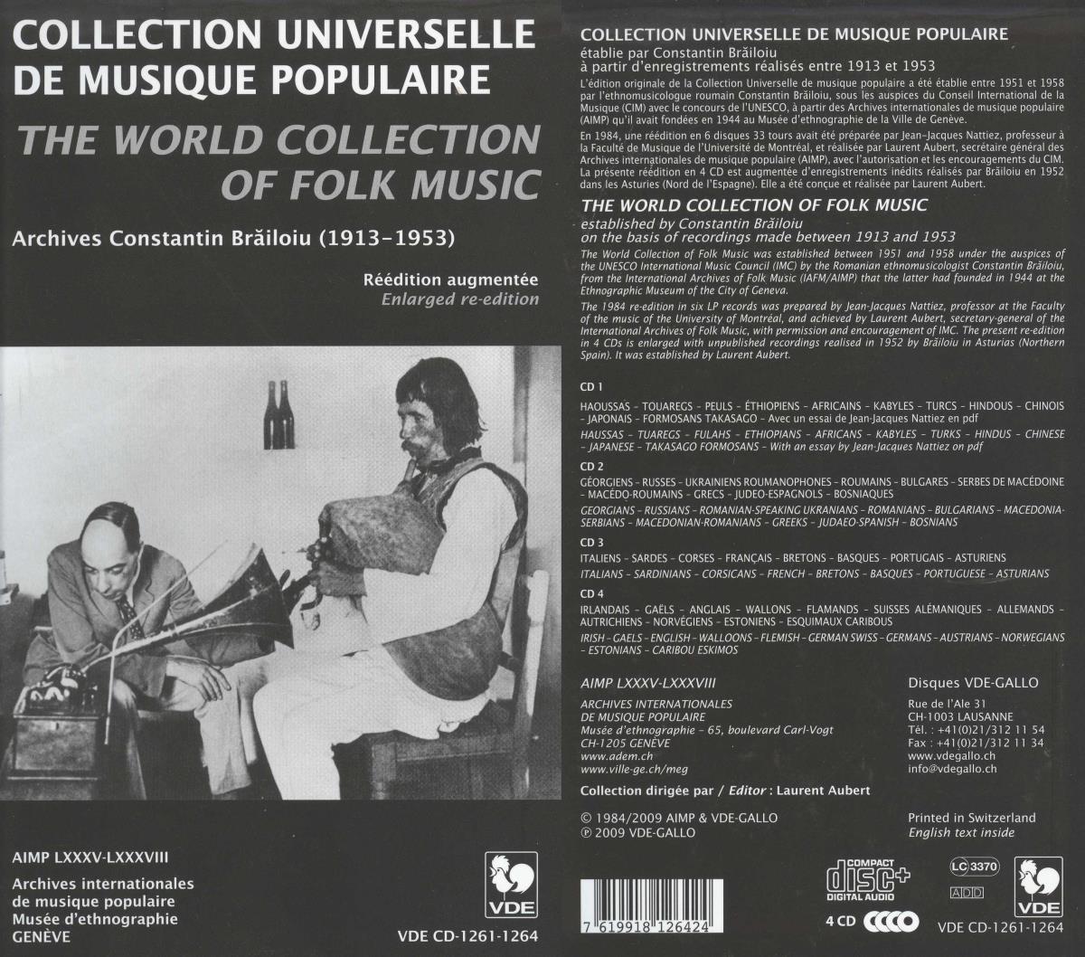 Collection Universelle de Musique Populaire.Archives Constantin Brăiloiu (1913-1953), Réédition augmentée. CD 4
