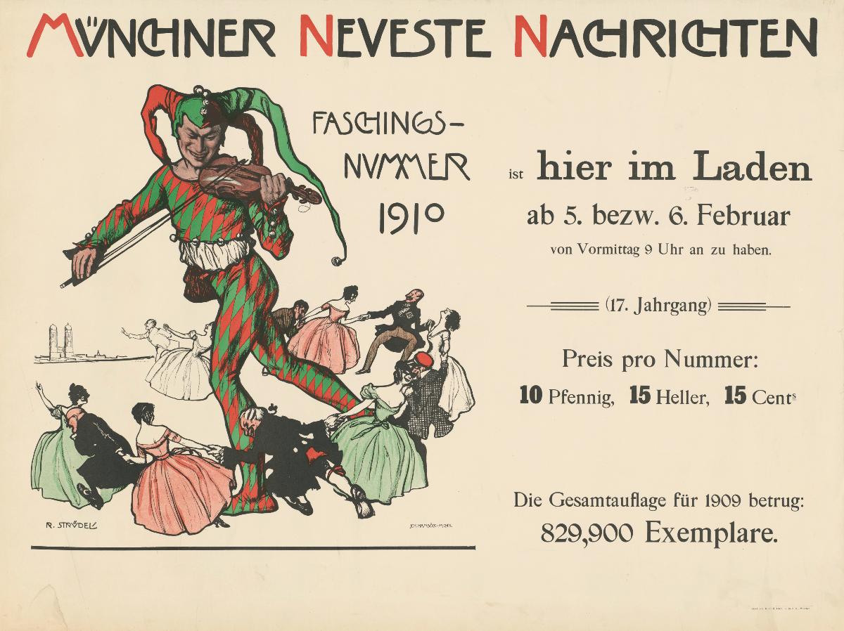 Münchner neueste Nachrichten. Faschingsnummer 1910