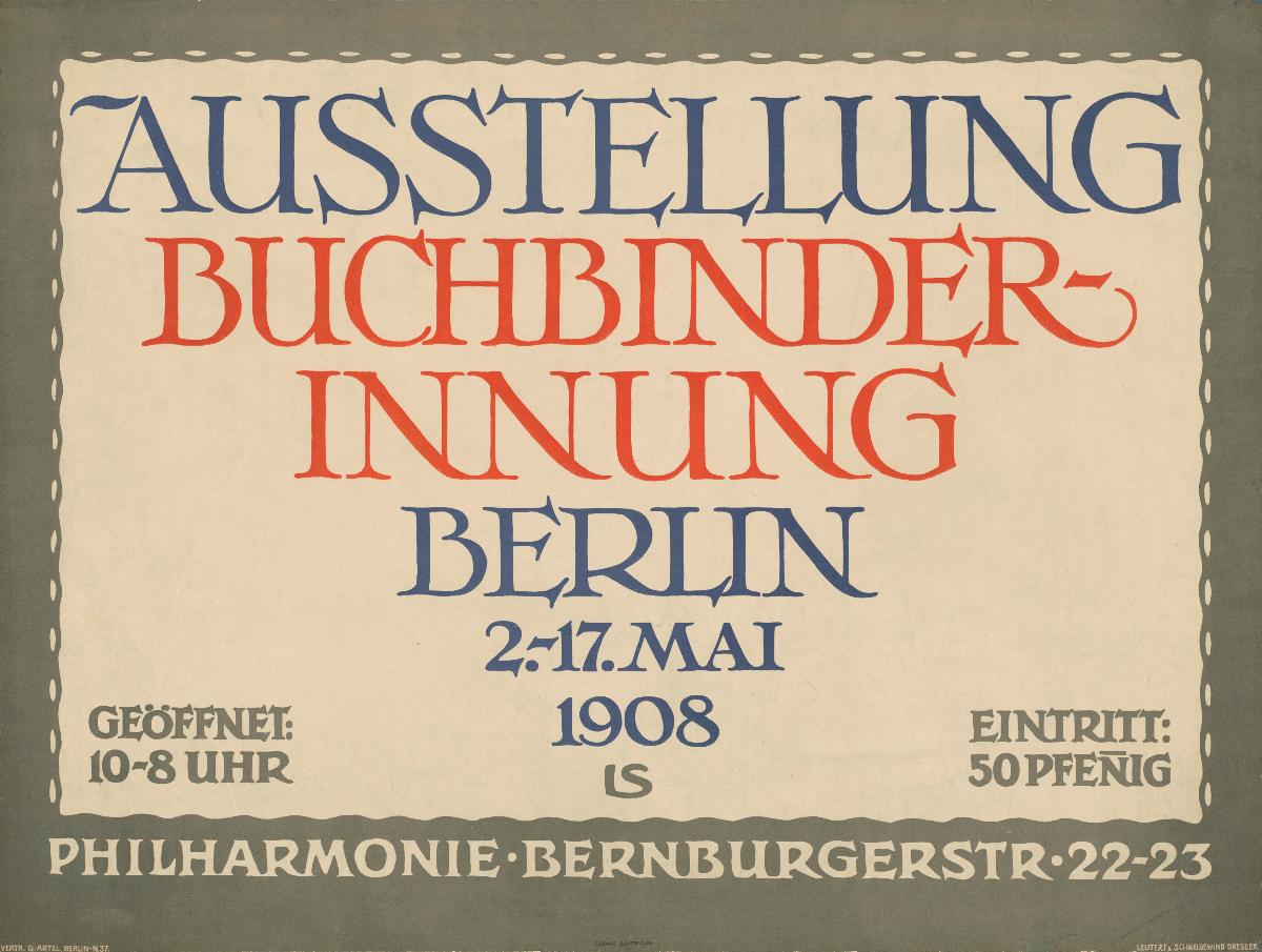 Ausstellung Buchbinderinnung 1908