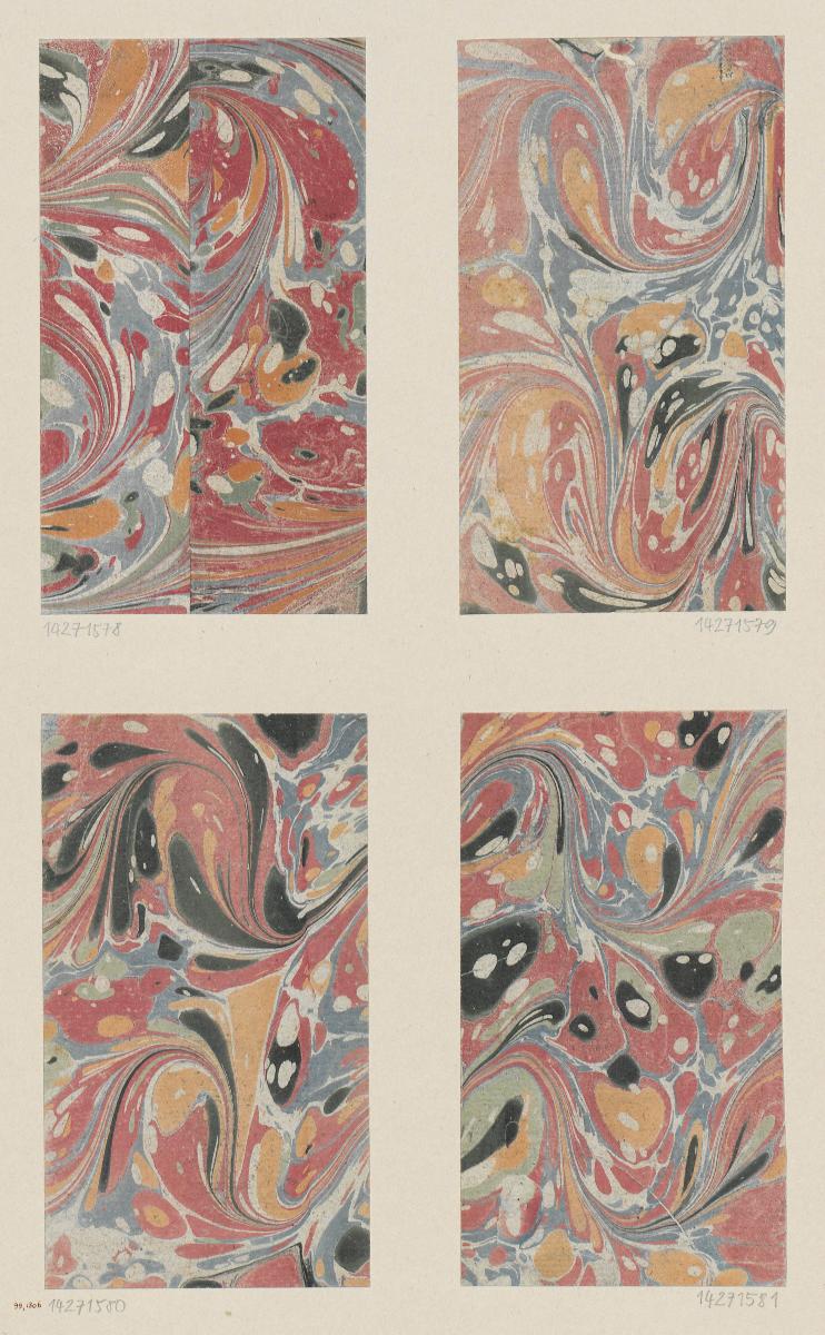 Gezogenes Marmorpapier