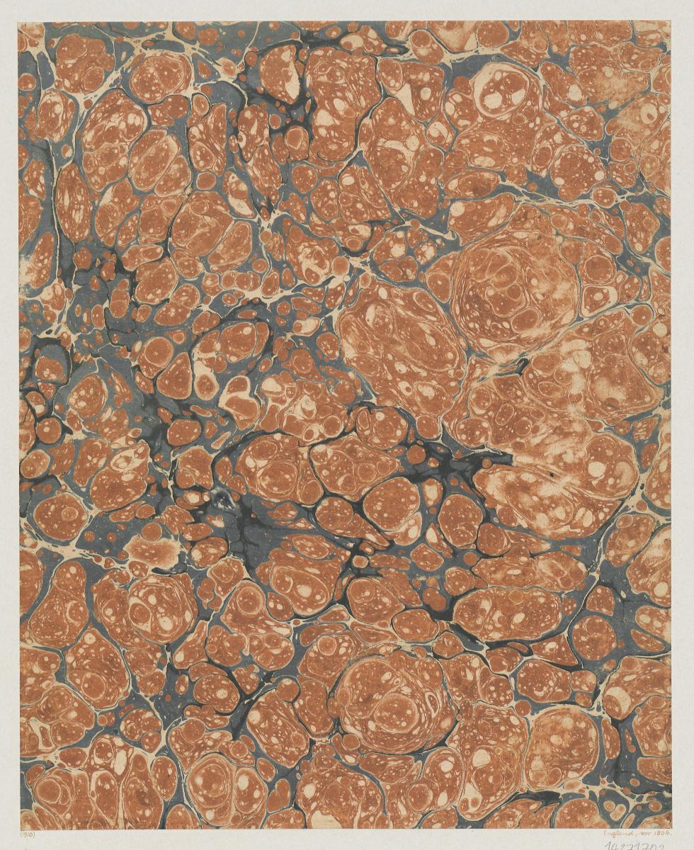 Ringadermarmorpapier (England, vor 1804)