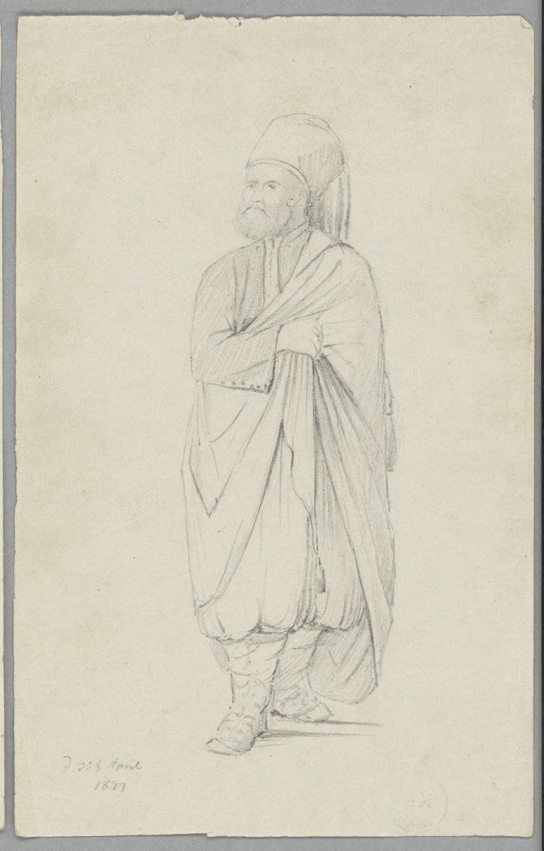 Stehender Mann in türkischem Gewand (Abeken?)