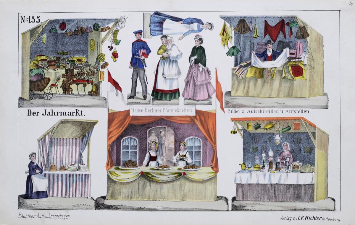 Der Jahrmarkt. Bilder zum Ausschneiden u. Aufstellen. Kannings Ausschneidebögen.