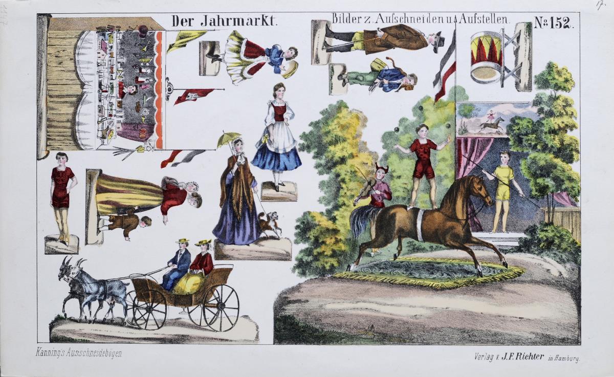 Der Jahrmarkt. Bilder zum Ausschneiden u. Aufstellen. Kannings Ausschneidebögen.