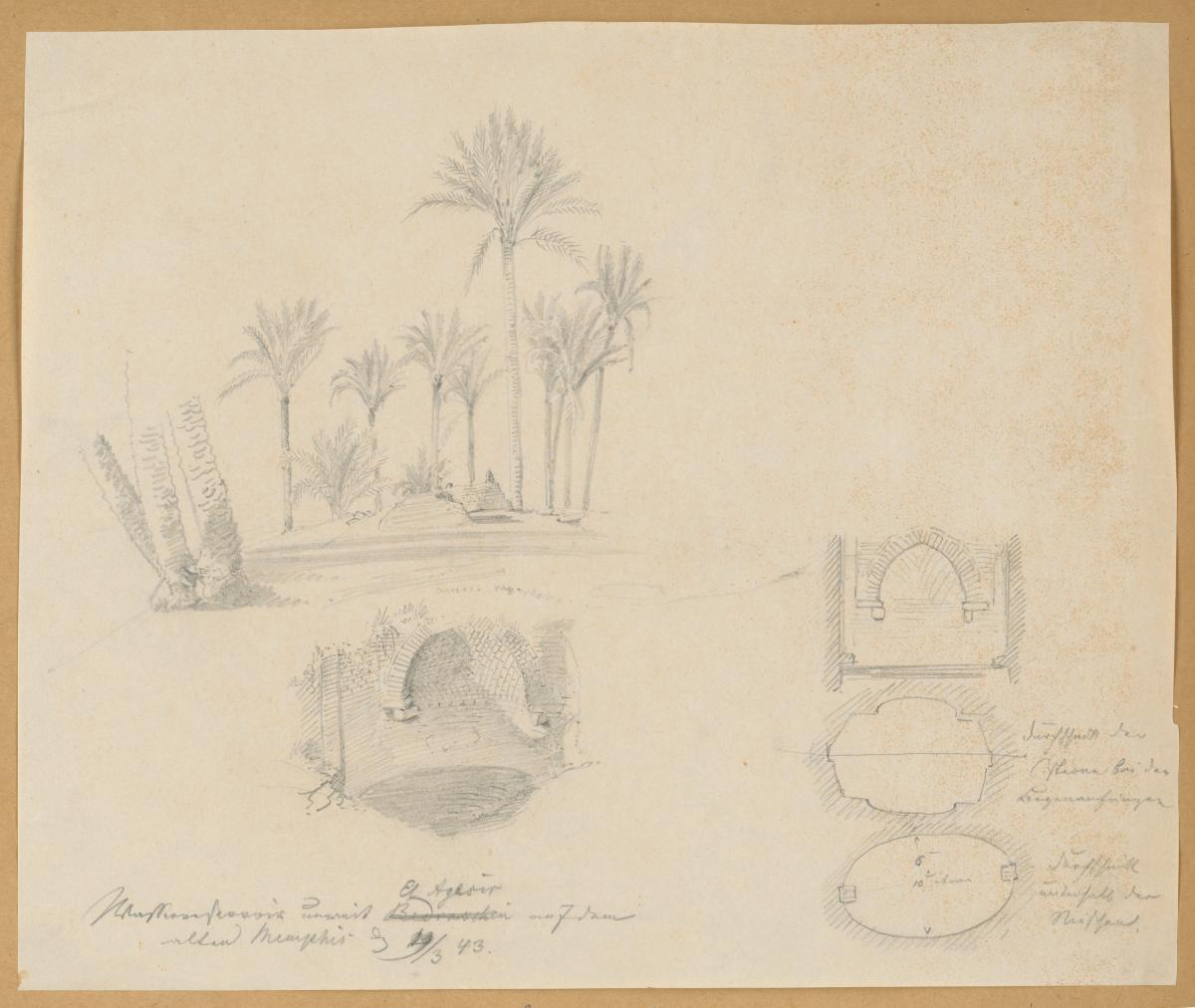 Ägypten-Expedition, Memphis, Wasserreservoir unweit El Agesir