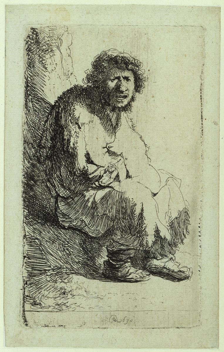 Selbstbildnis als Bettler
