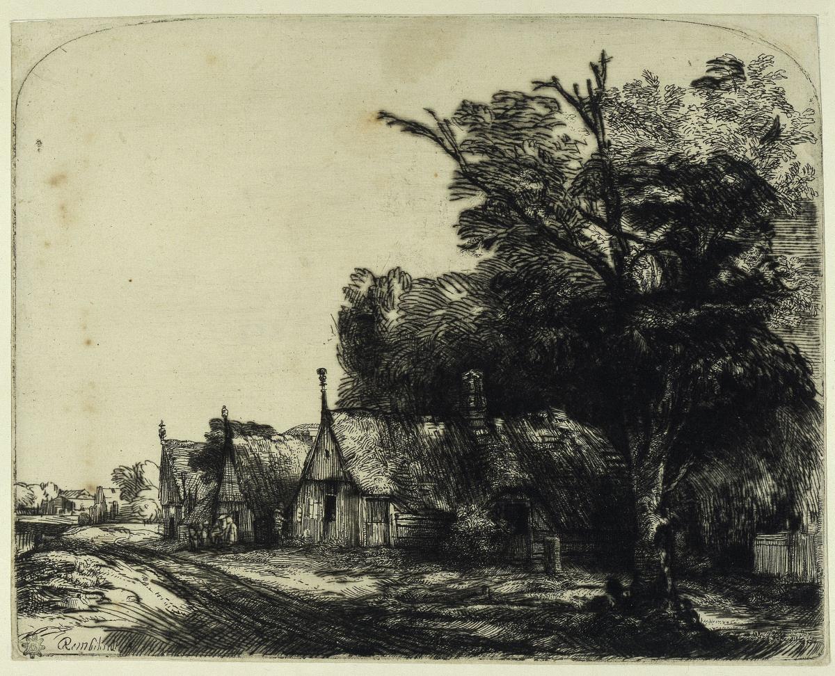 Drei Hütten an der Straße