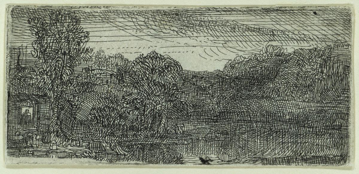 Kleine graue Landschaft (Der Waldsee)
