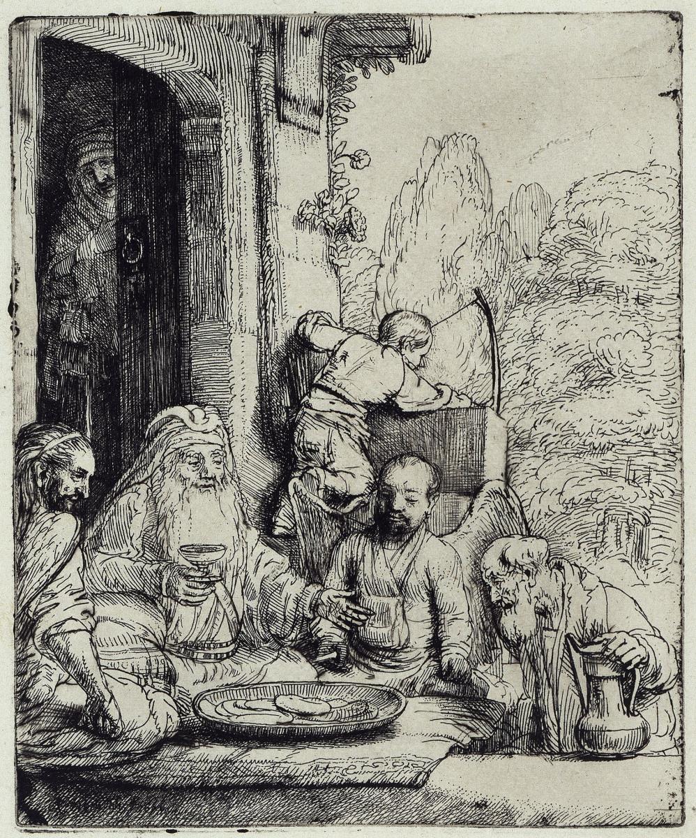 Abraham bewirtet die Engel