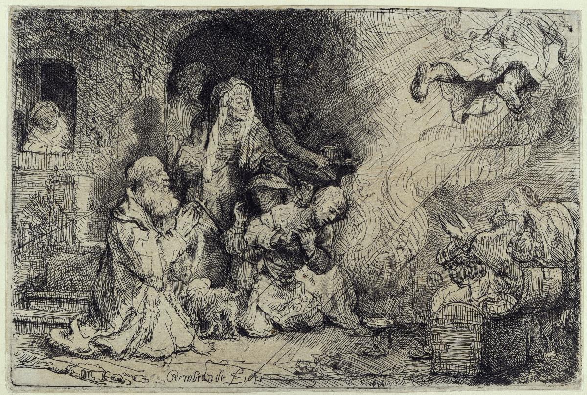 Der Engel verläßt die Familie des Tobias