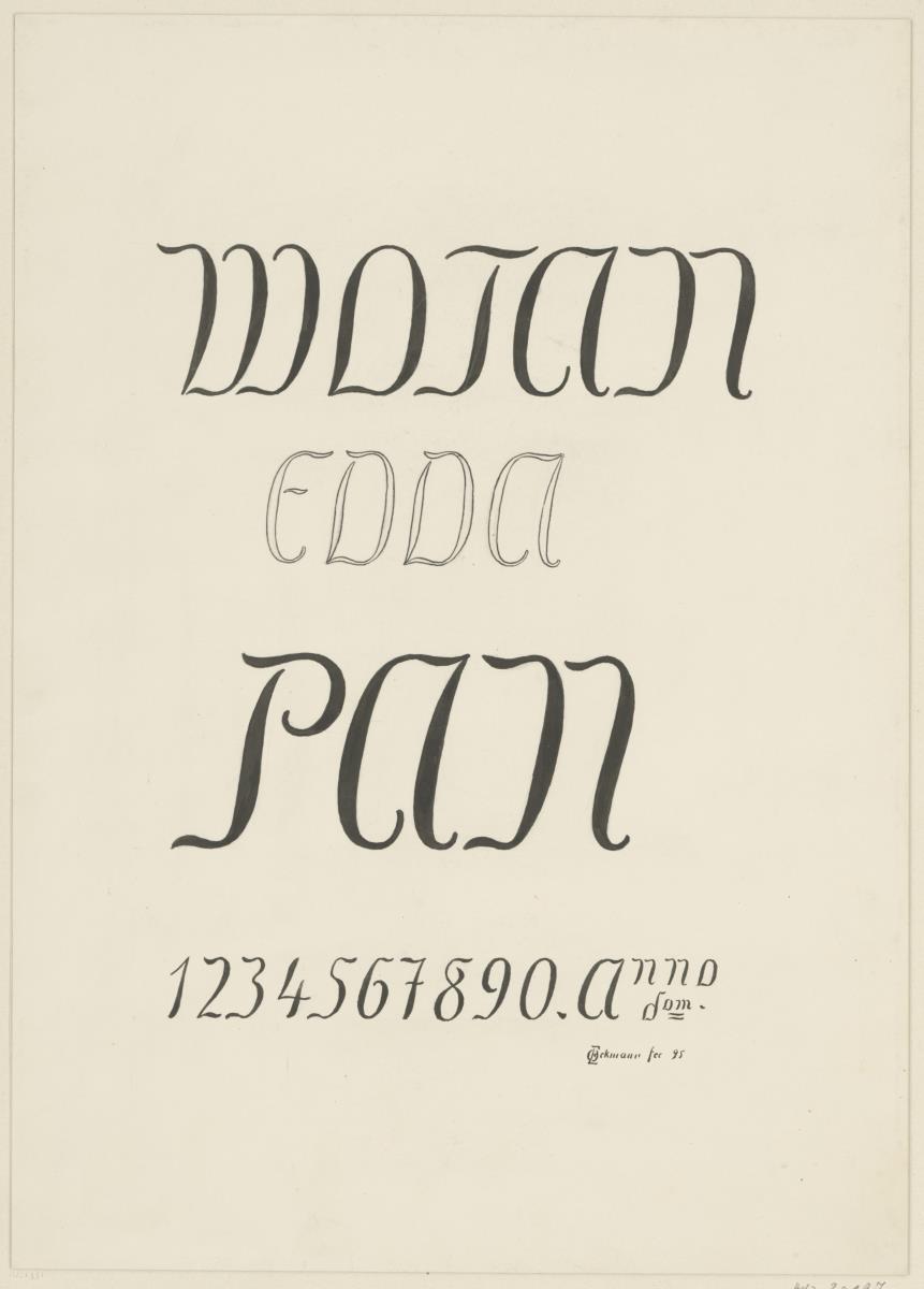 Alphabet (Entwurf für die Zeitschrift PAN)