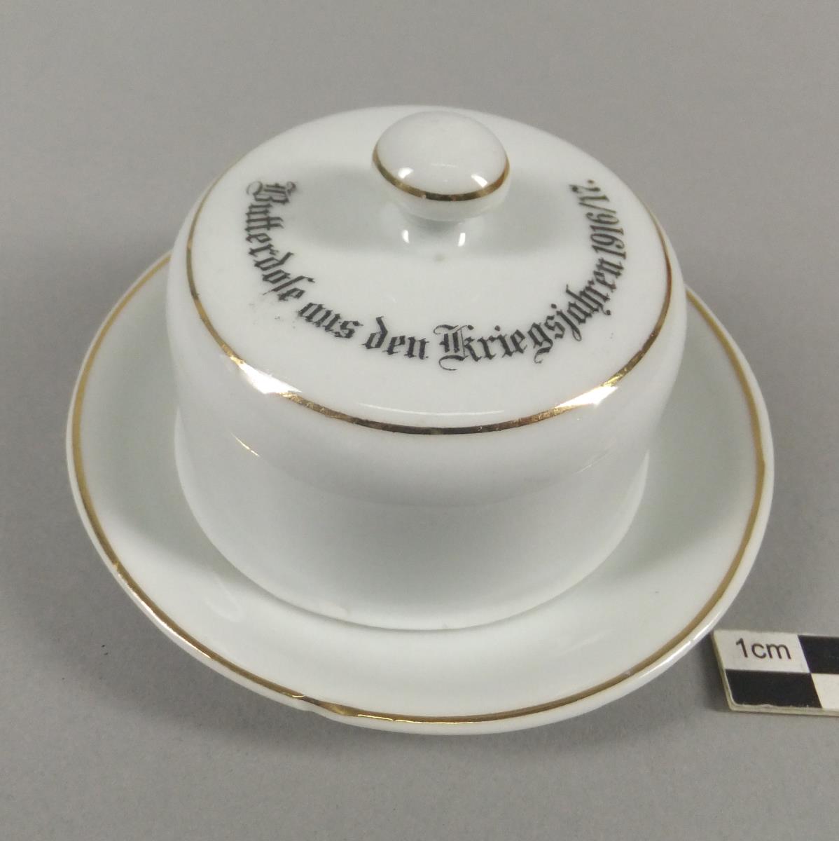 Butterdose aus den Kriegsjahren 1916/17.