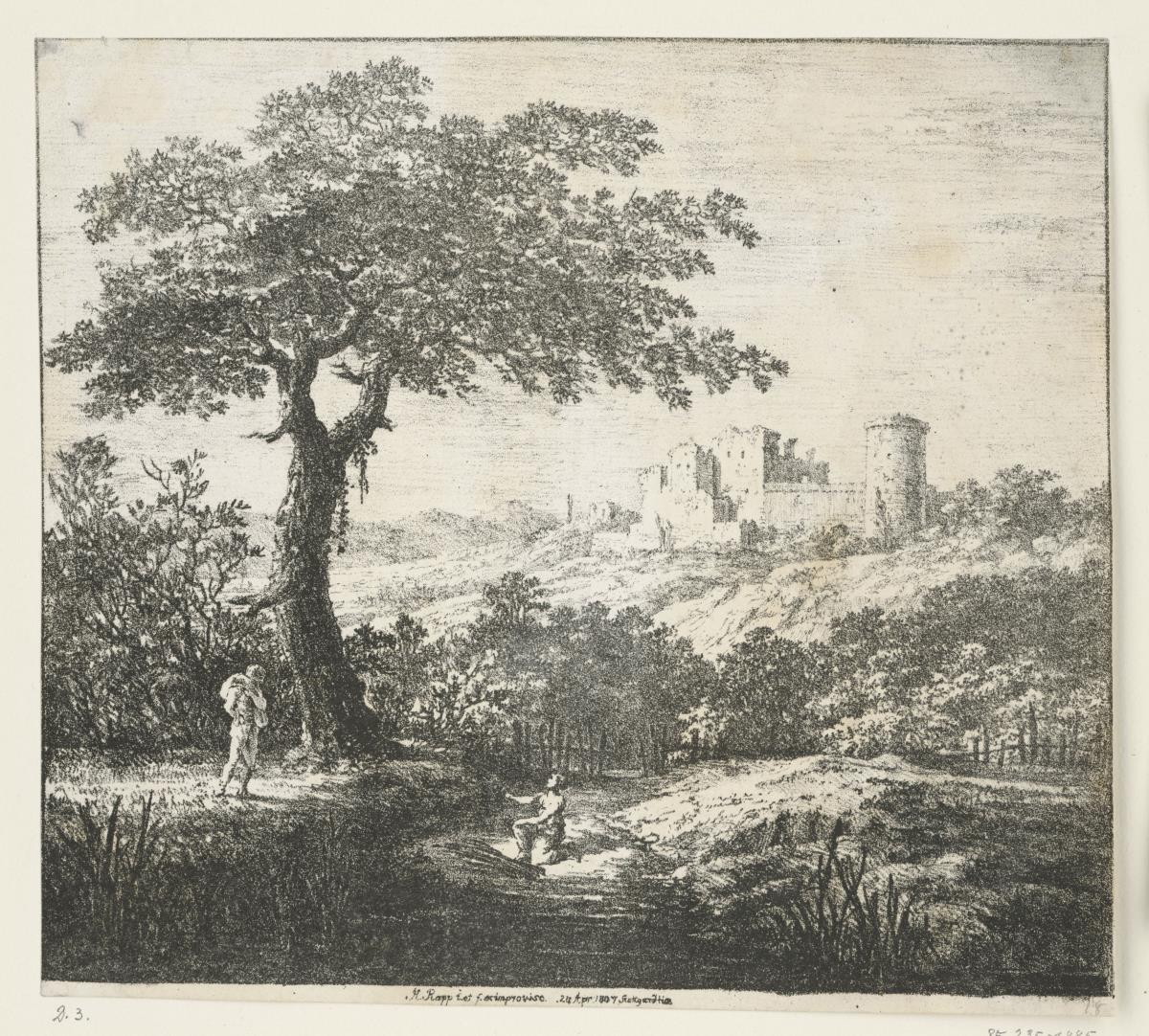 Tallandschaft mit großem Baum