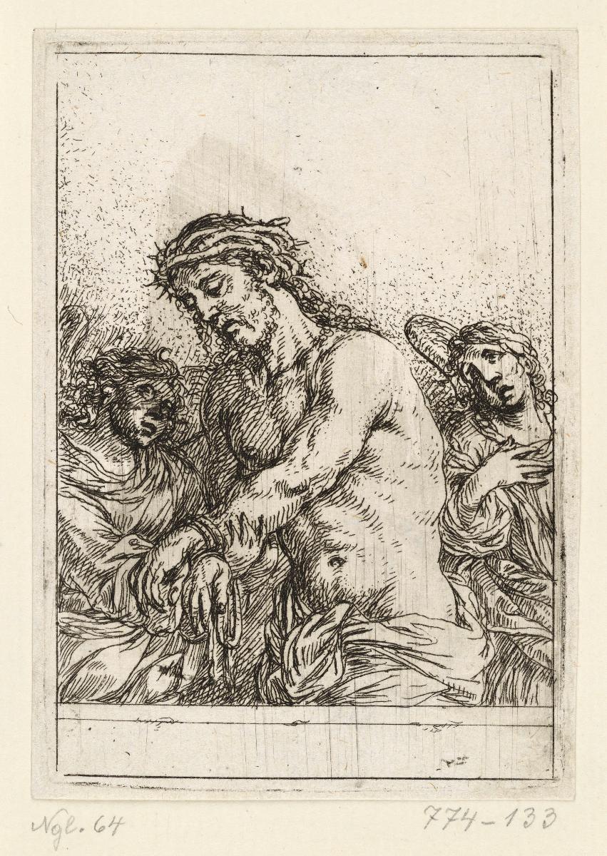 Nach der Geißelung Christi lösen Engel die Bande