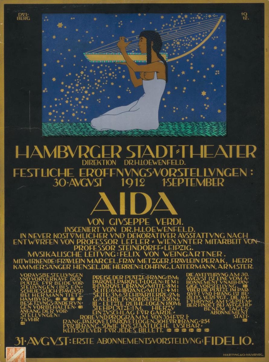 Hamburger Stadttheater. Aida von Giuseppe Verdi