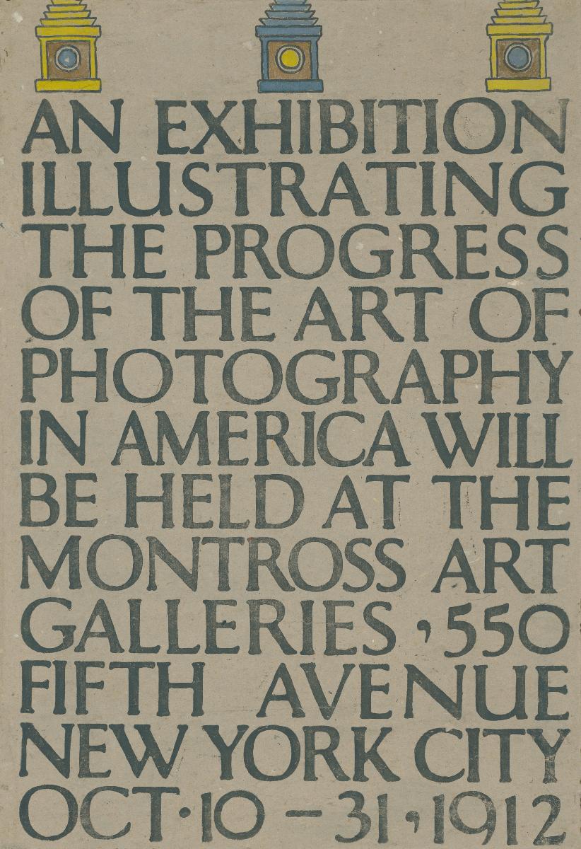 An Exhibition Illustrating the Progress of the Art of Photography in America. Montross Art Galleries New York City