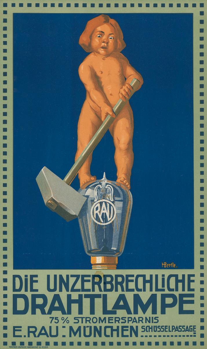 Die unzerbrechliche Drahtlampe, E. Rau