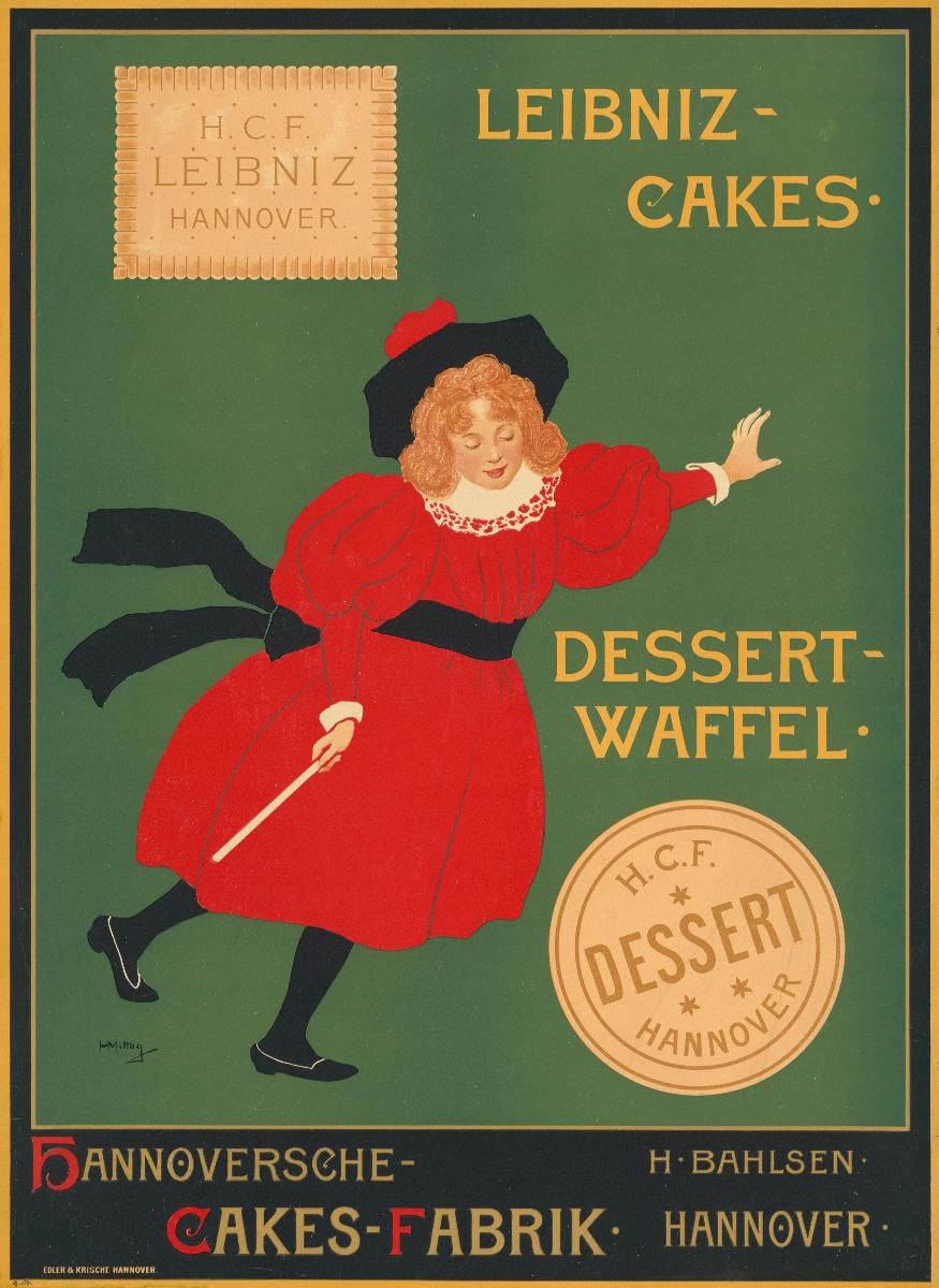 Leibniz-Keks. Dessert-Waffel. Keksfabrik H. Bahlsen Hannover