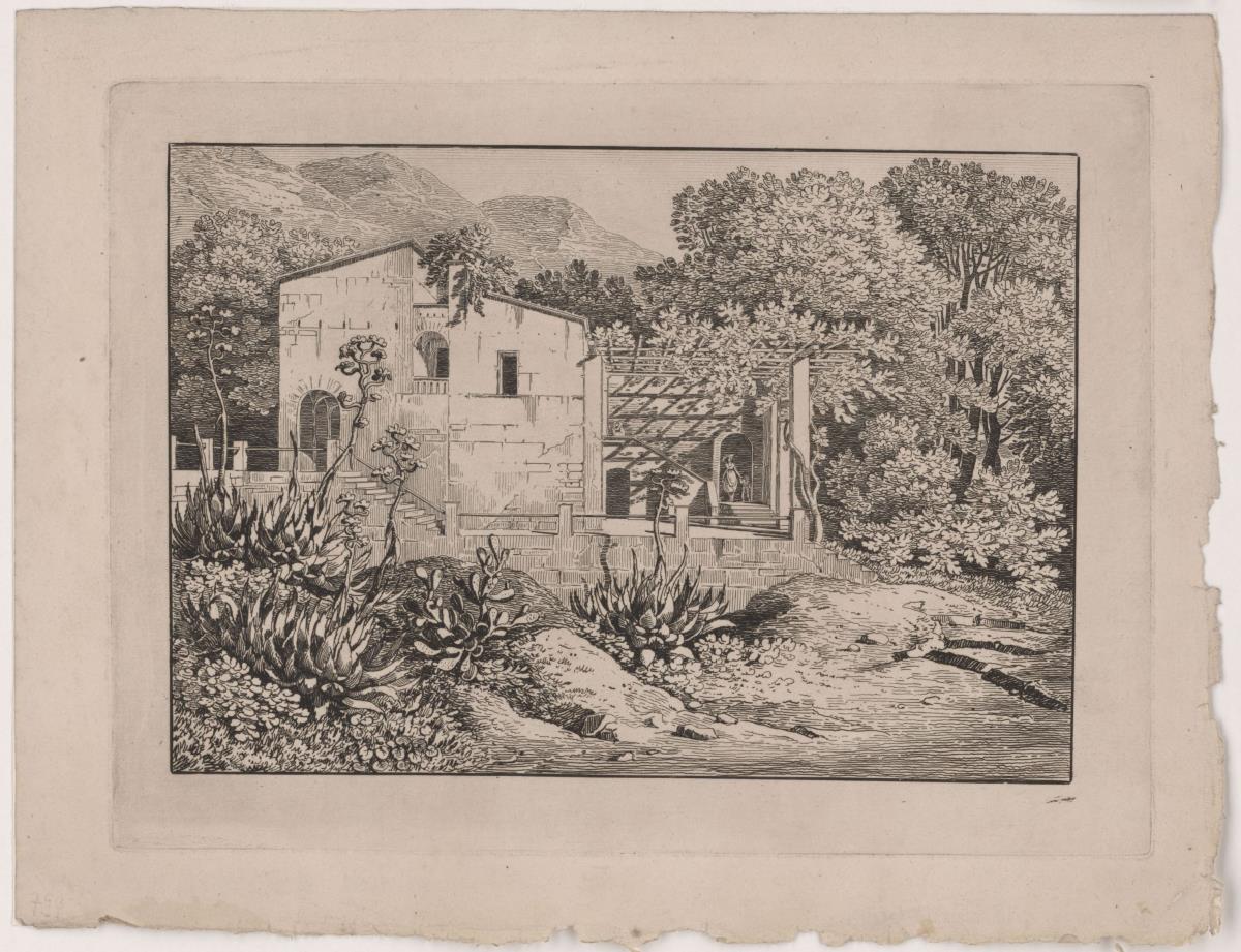 Italienische Landschaft mit Haus