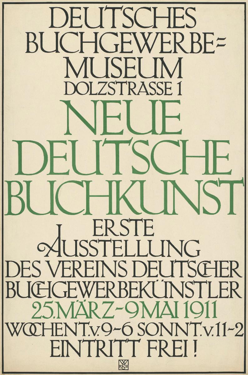 Deutsches Buchgewerbemuseum. Neue Deutsche Buchkunst. Erste Ausstellung 1911