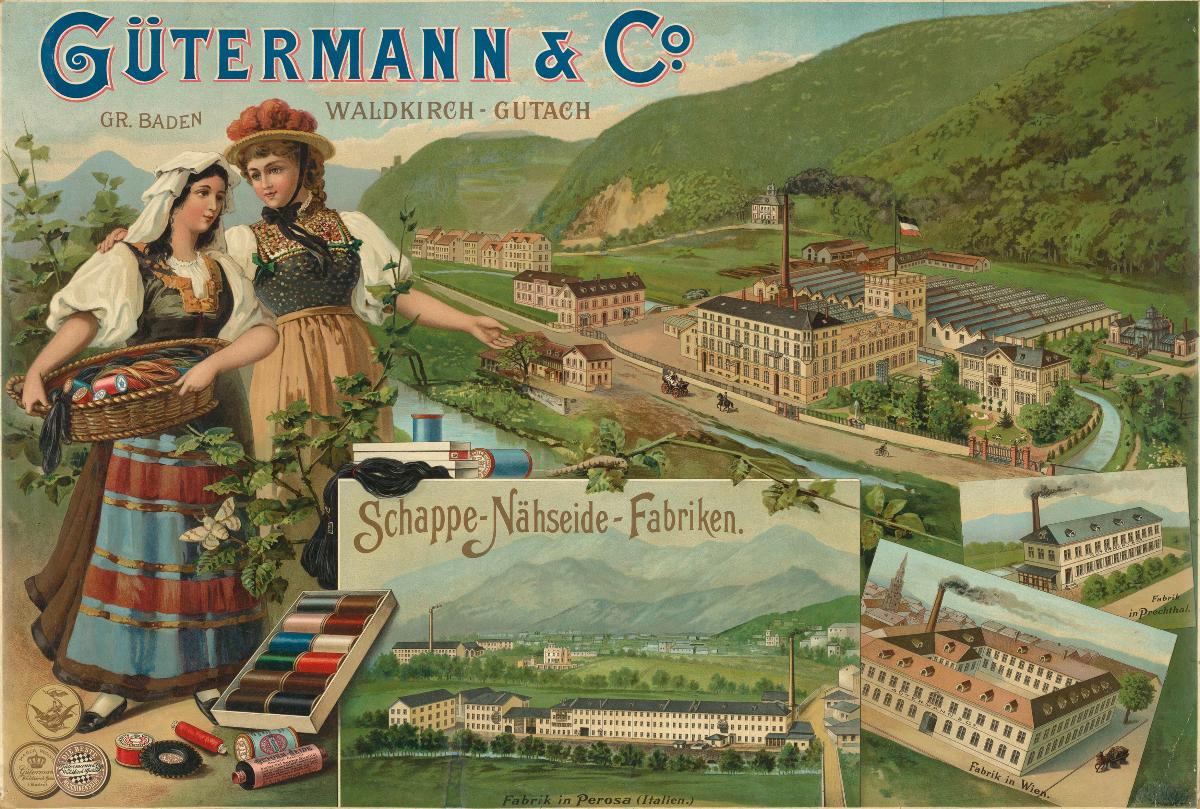 Gütermann & Co. Waldkirch-Gutach. Schappe-Nähseide-Fabrik