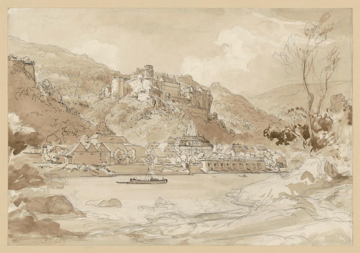 Ansicht des Schlosses und des unteren Stadtteils von Heidelberg