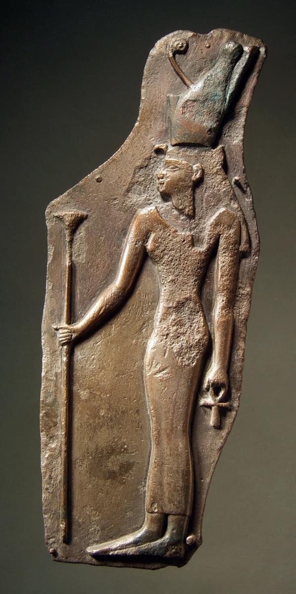 "Fragment" (wohl das ägyptische Relief mit Darstellung der Göttin Mut)