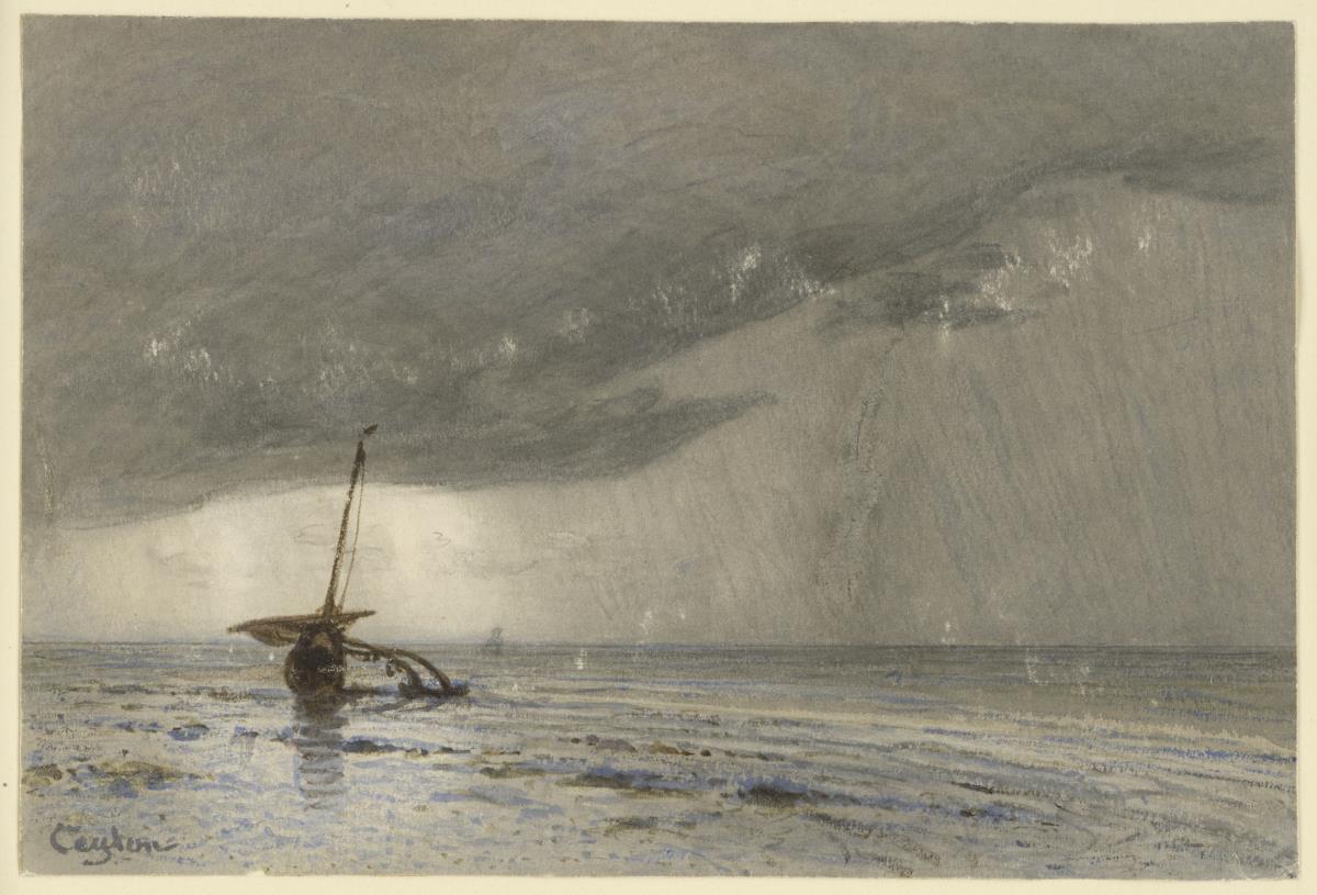Unwetter an der Küste von Ceylon