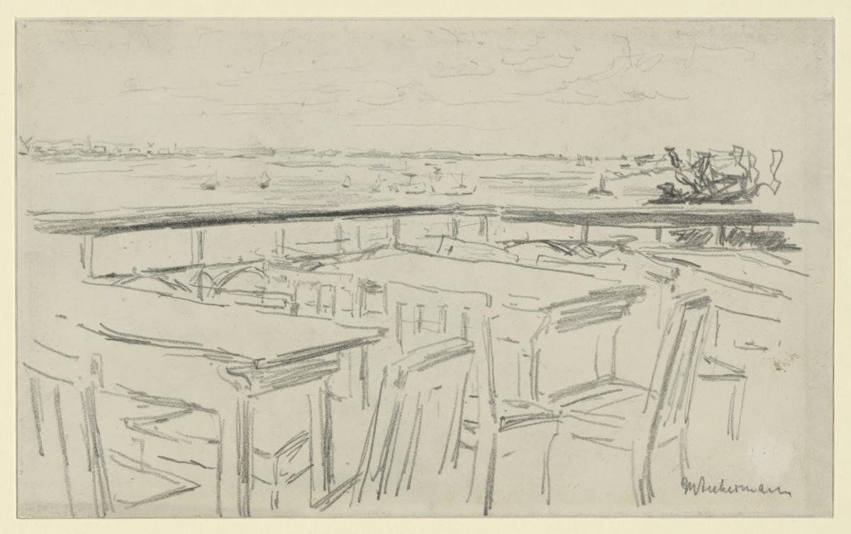 Terrasse des Restaurants Jacob mit Blick auf die Elbe