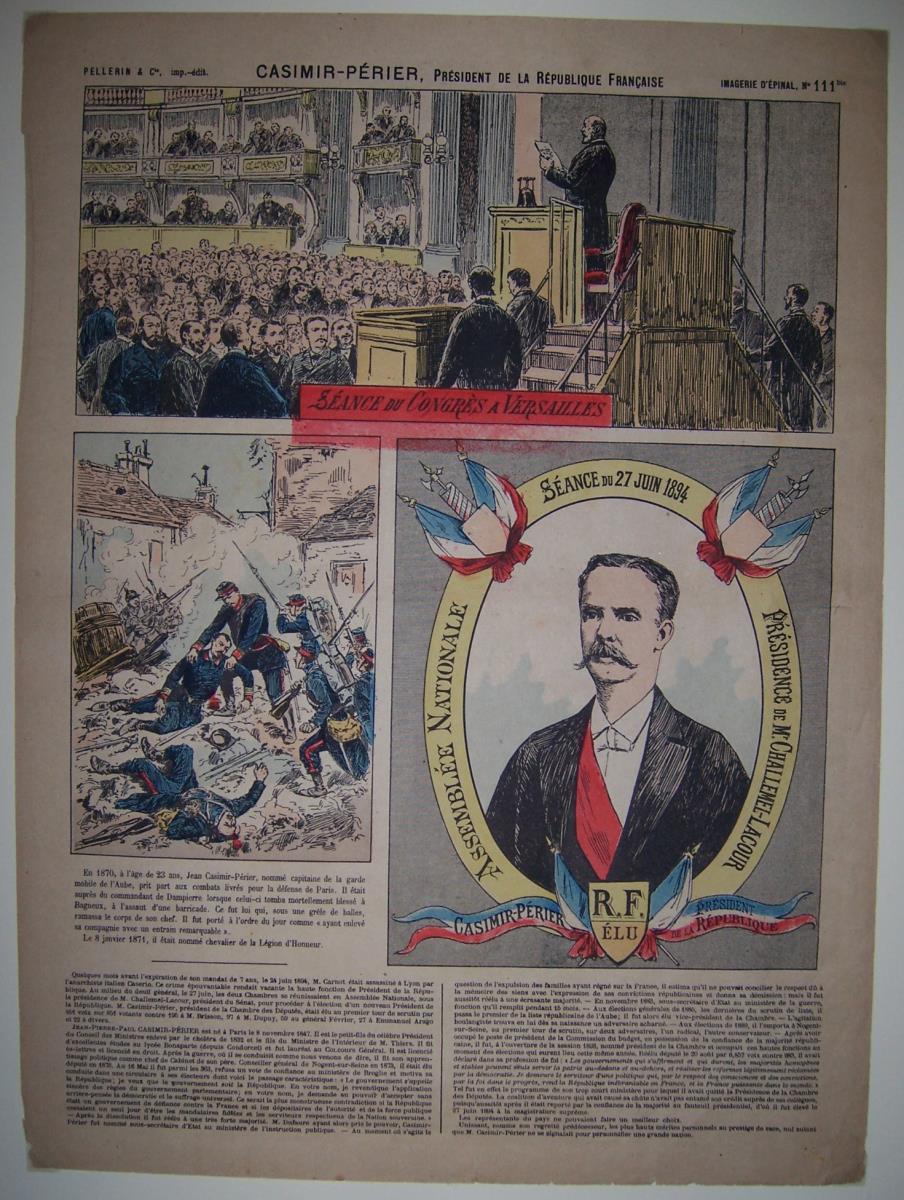 Casimir - Périer, Président de la République Française.