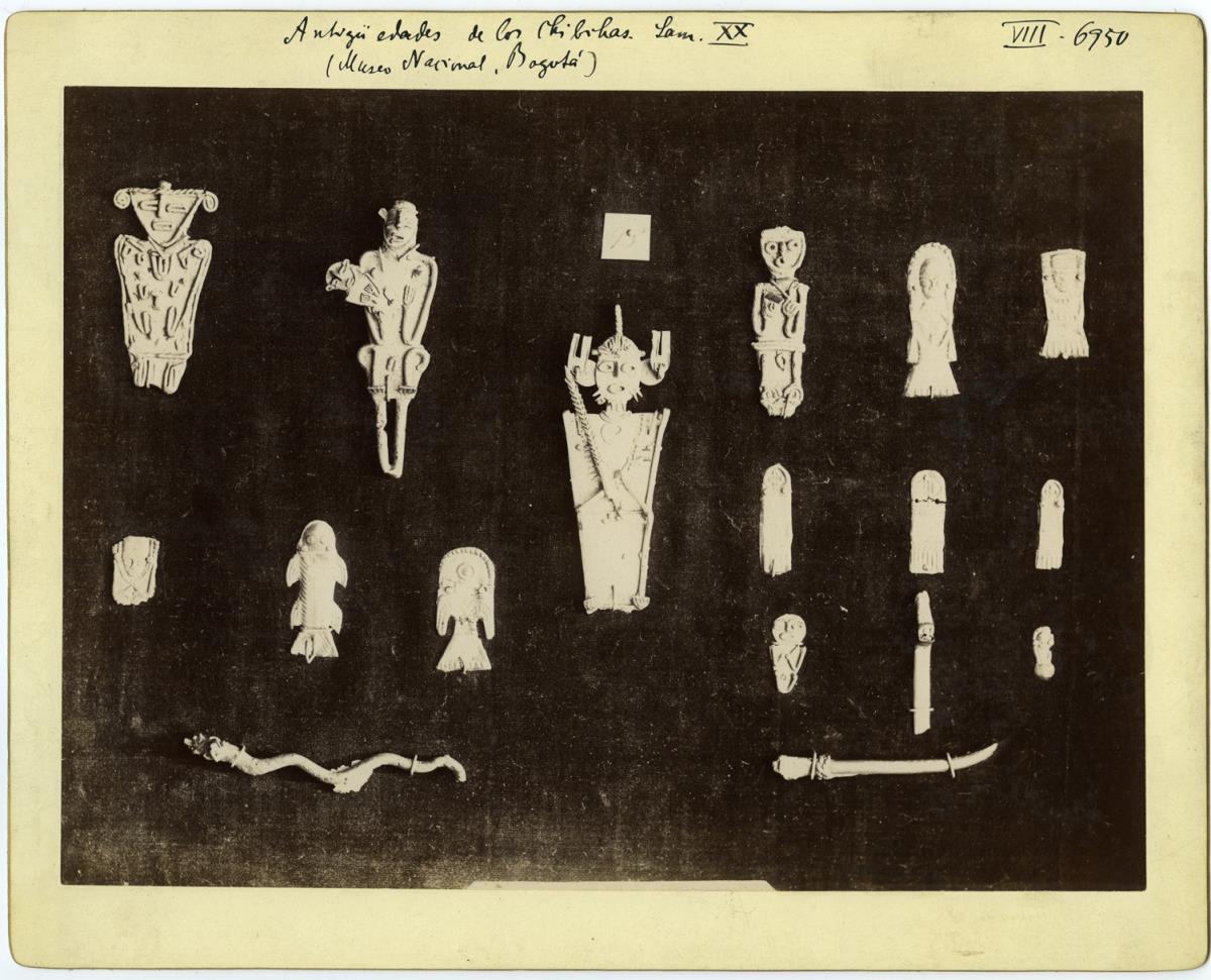 Goldobjekte, Antigüedades de los Chibchas Lam. XX (Museo Nacional Bogotá)