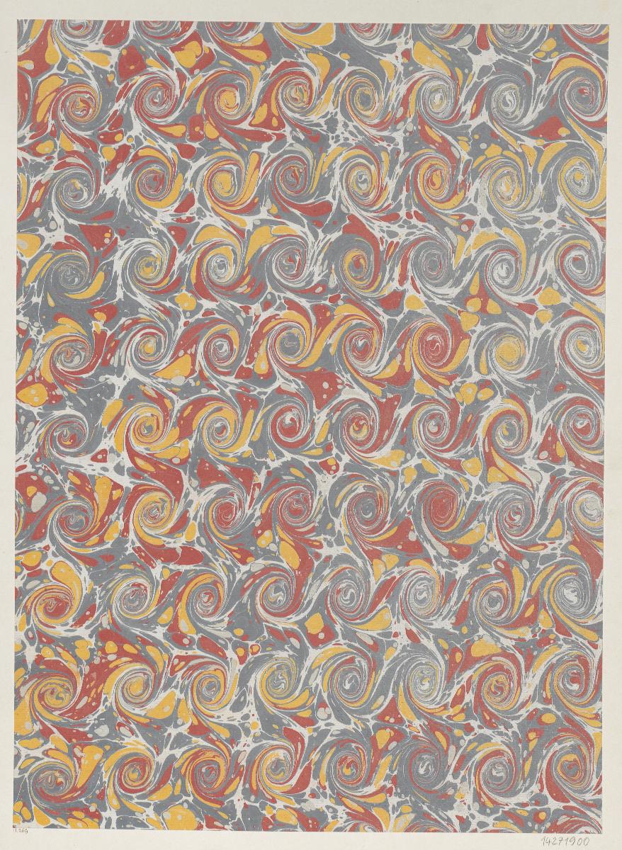 Schneckenmarmorpapier (nach alten Mustern, Paris)