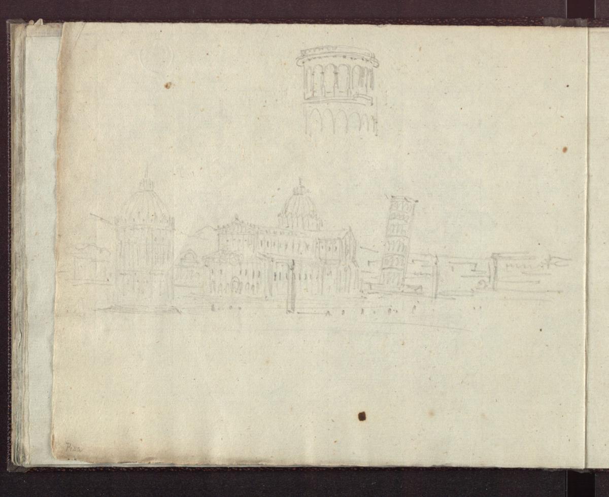 Baptisterium, Dom und Schiefer Turm von Pisa & Zwei Geschosse des Schiefen Turms