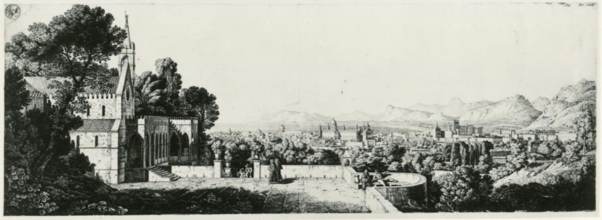 "Ansicht von Palermo, aus einem Kapuzinerkloster"